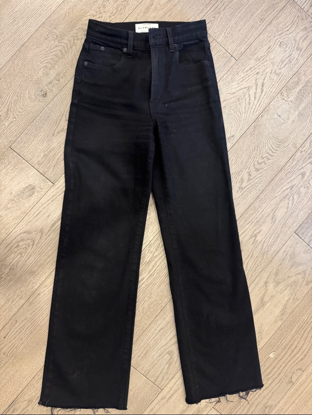 SLVRLAKE Black Wide Leg Jeans